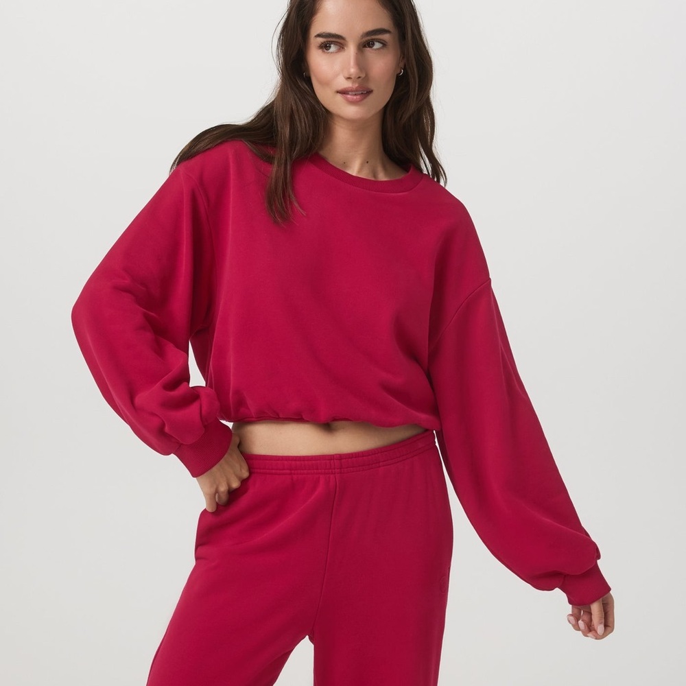 NWT Vuori Sedona Women’s Bubble Crew in Strawberry - Picture 5 of 10